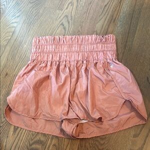 Free People Peach High Waist Shorts
